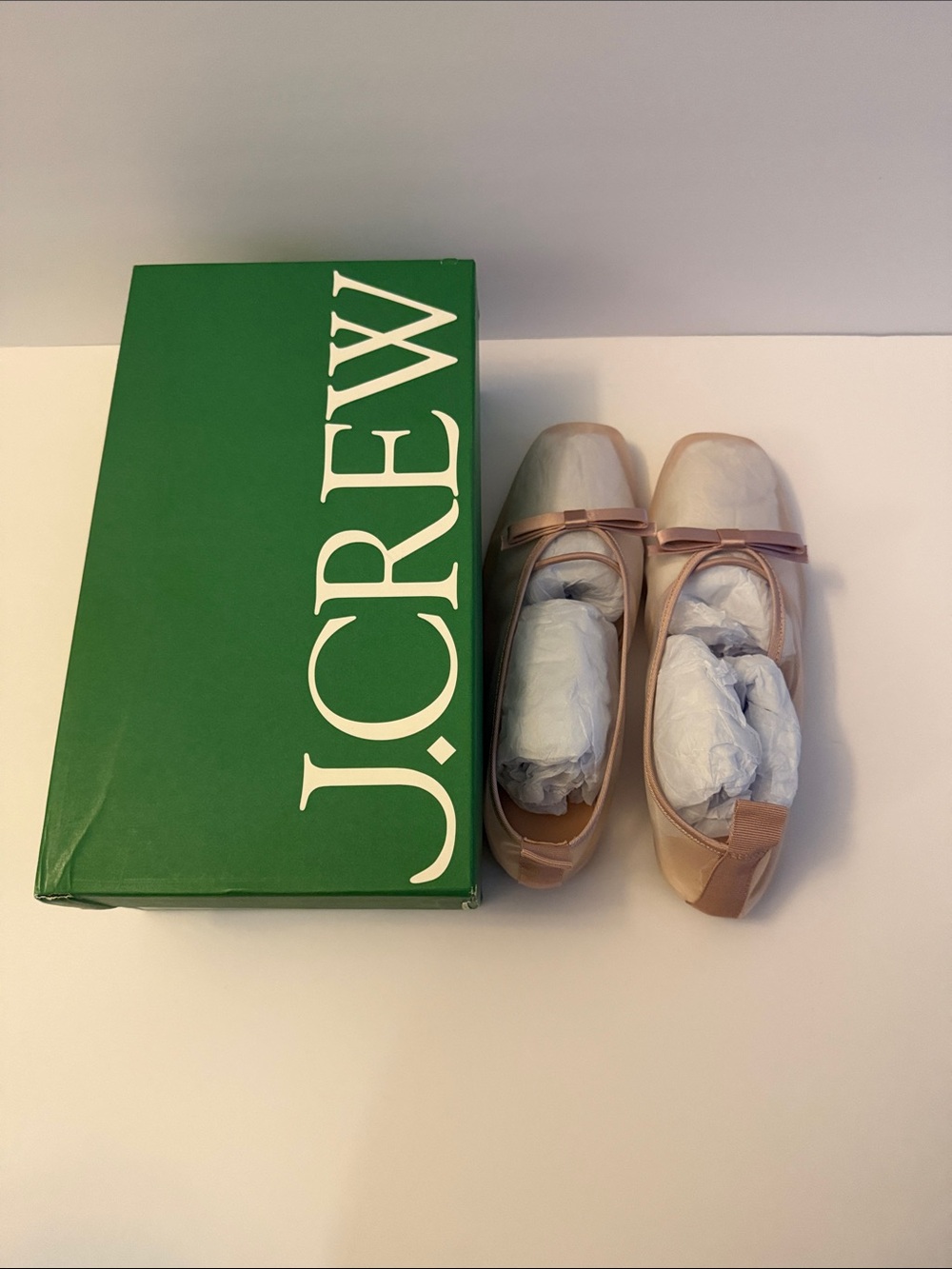 J. Crew Women's Nude Pink Ballet Flats with Bow